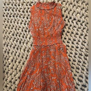 Nanette Lepore Orange Paisley Dress